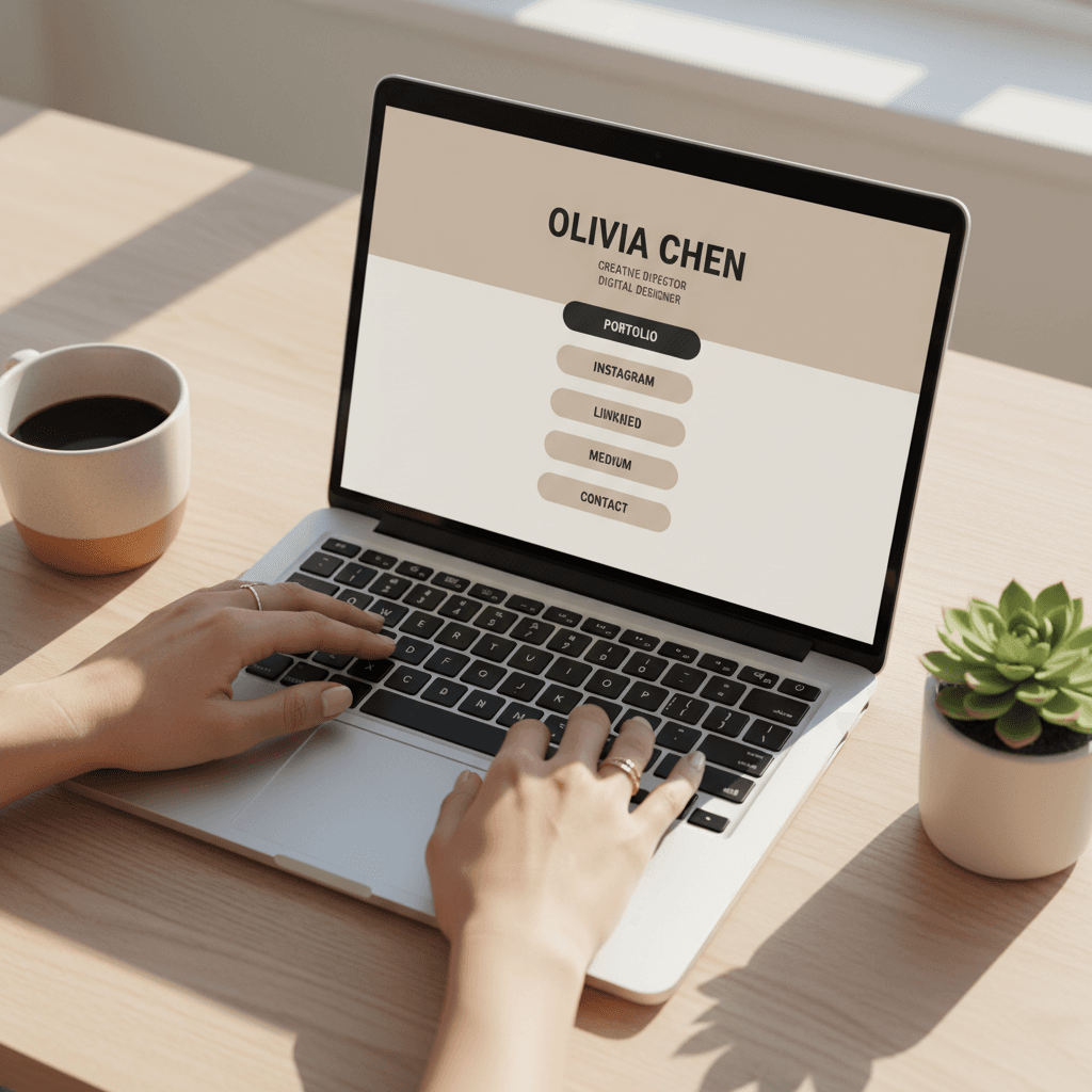 Designer working on a modern website layout